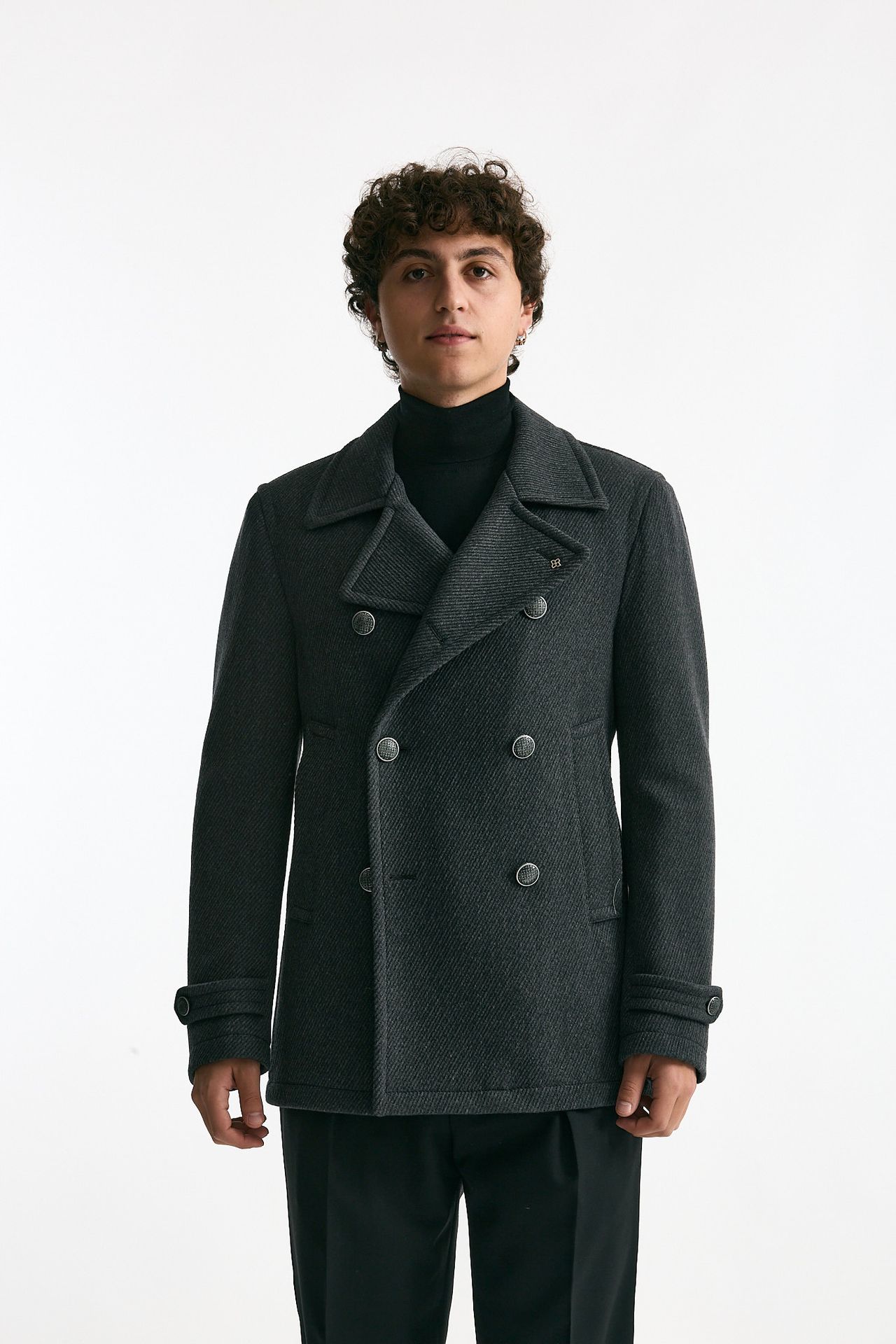 Peacoat in lana grigio men Tagliatore - 8