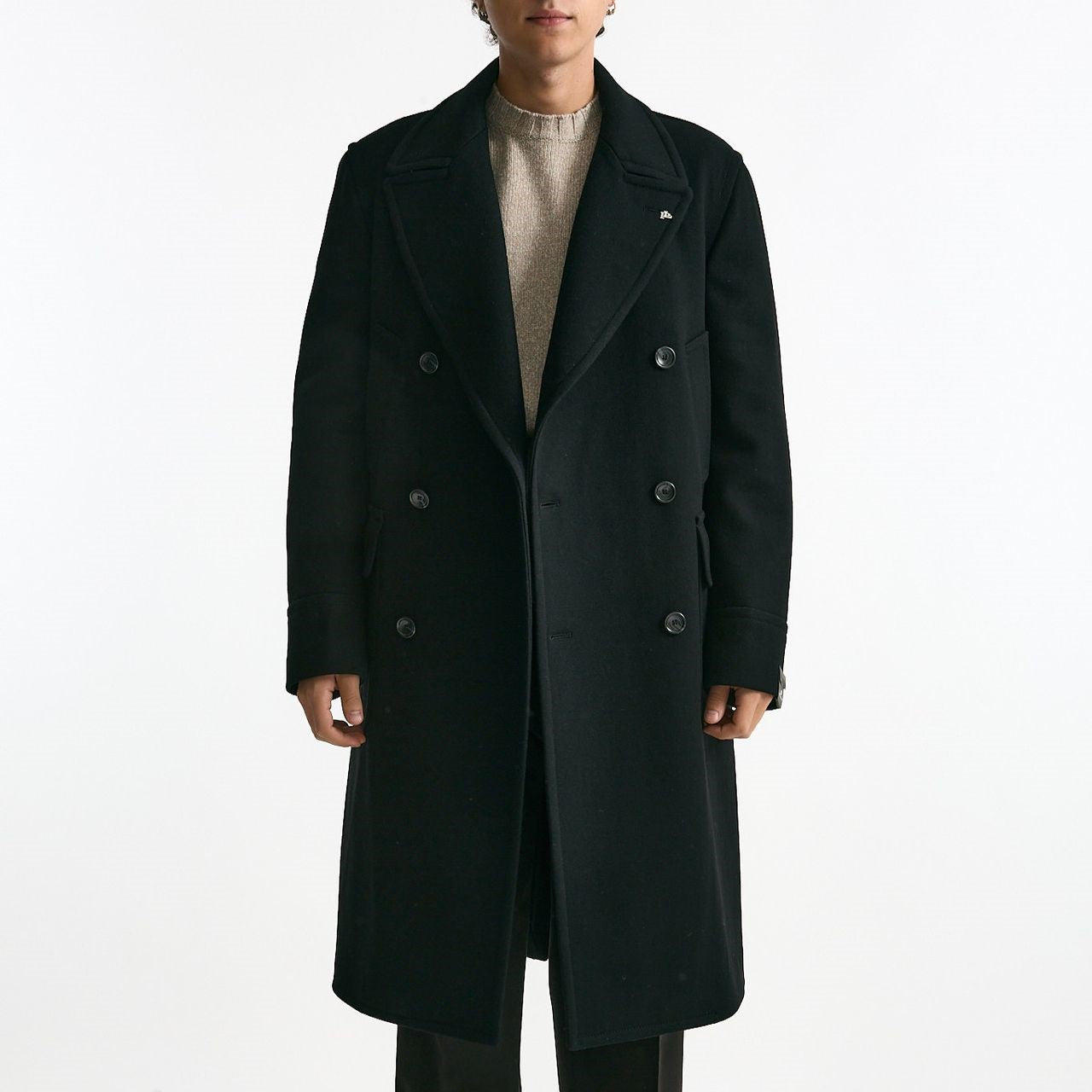 Cappotto PINO LERARIO doppiopetto nero men Tagliatore - 8