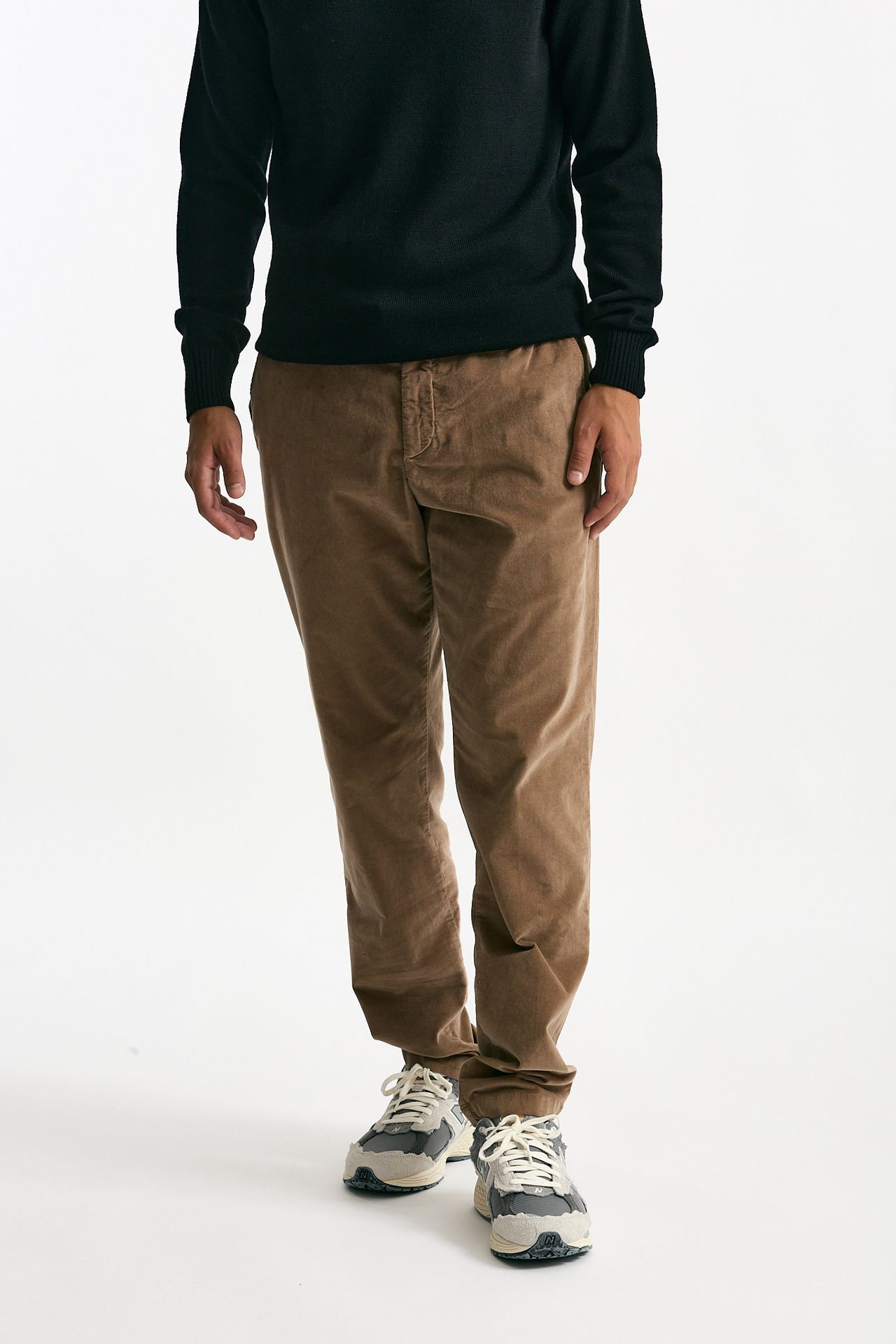 Pantalone in fustagno di cotone cammello men White sand - 2