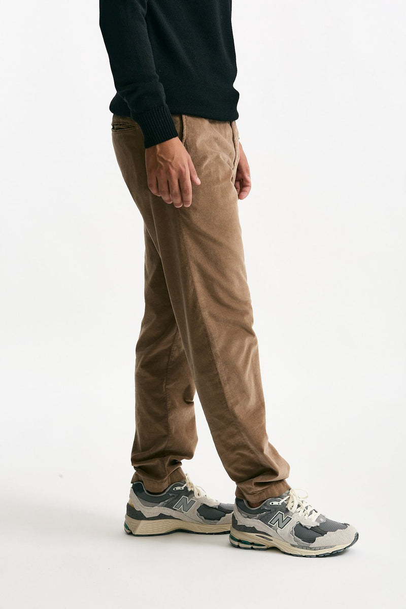 Pantalone in fustagno di cotone cammello men White sand - 1