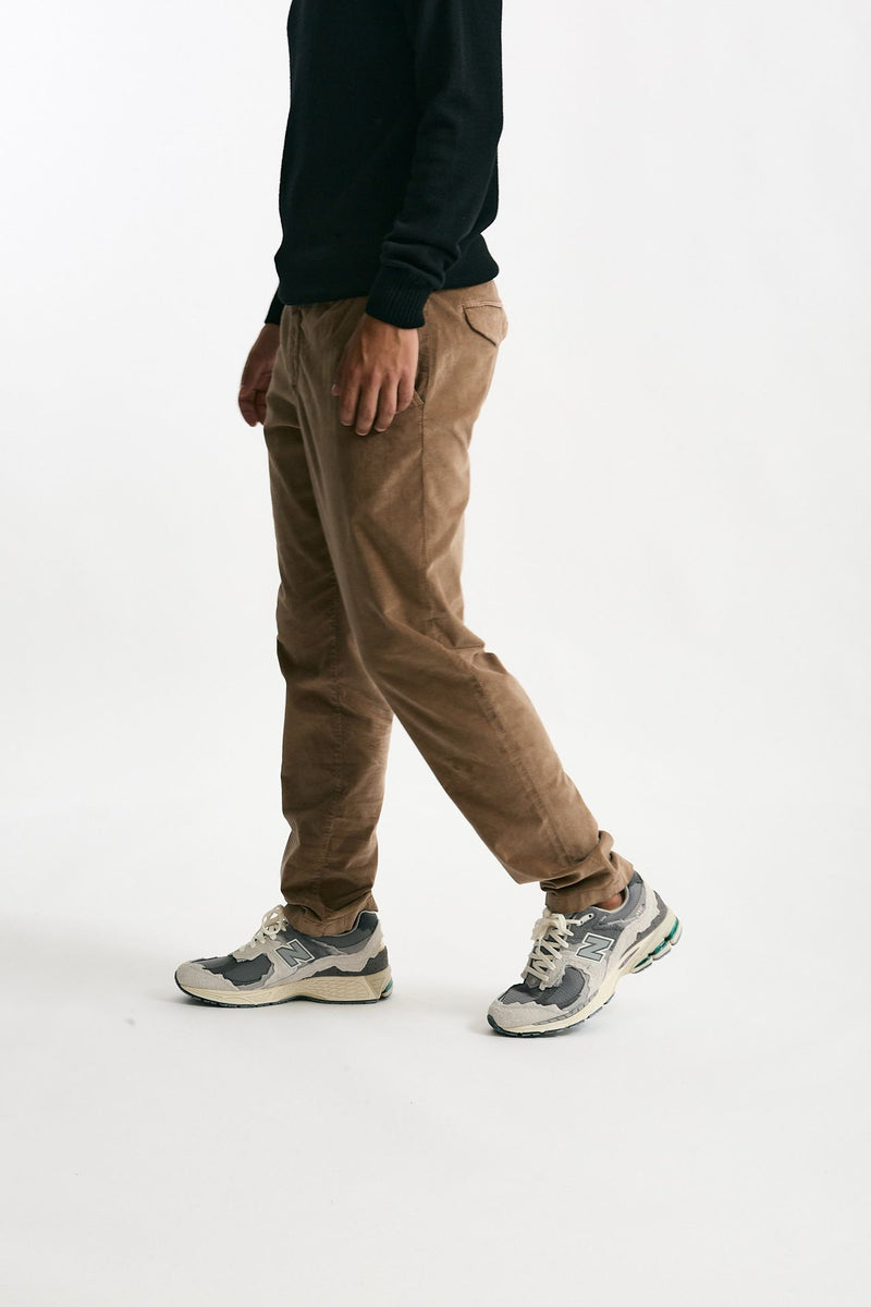 Pantalone in fustagno di cotone cammello men White sand - 4