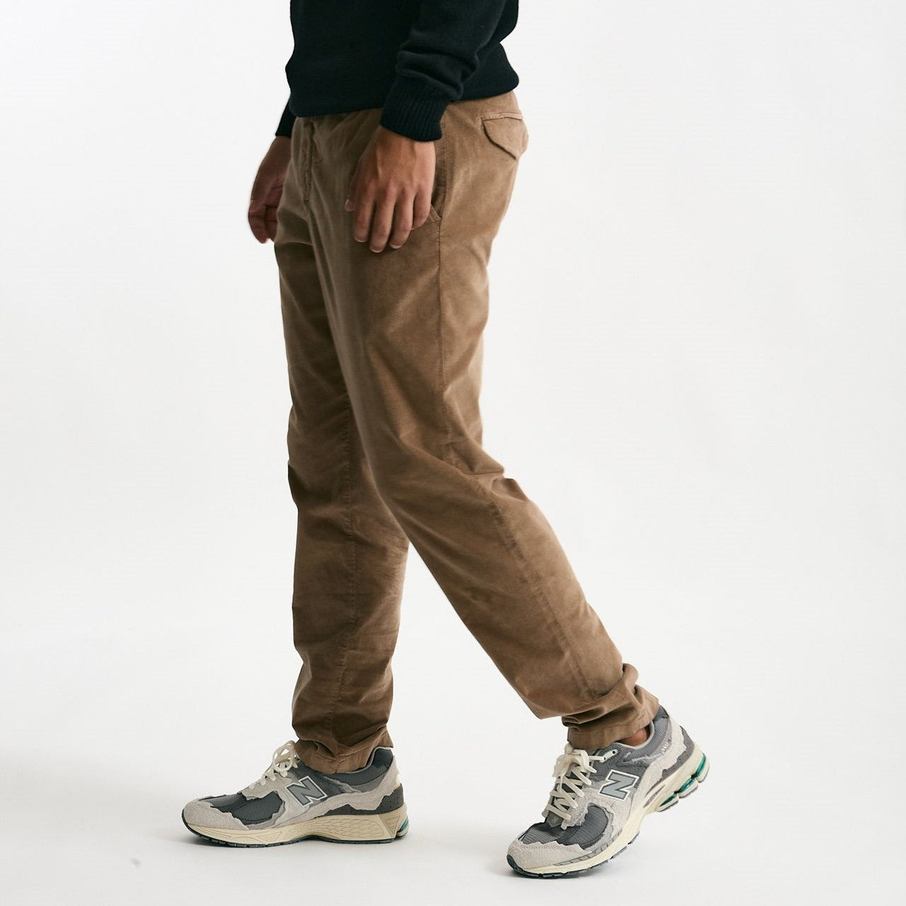 Pantalone in fustagno di cotone cammello men White sand - 8