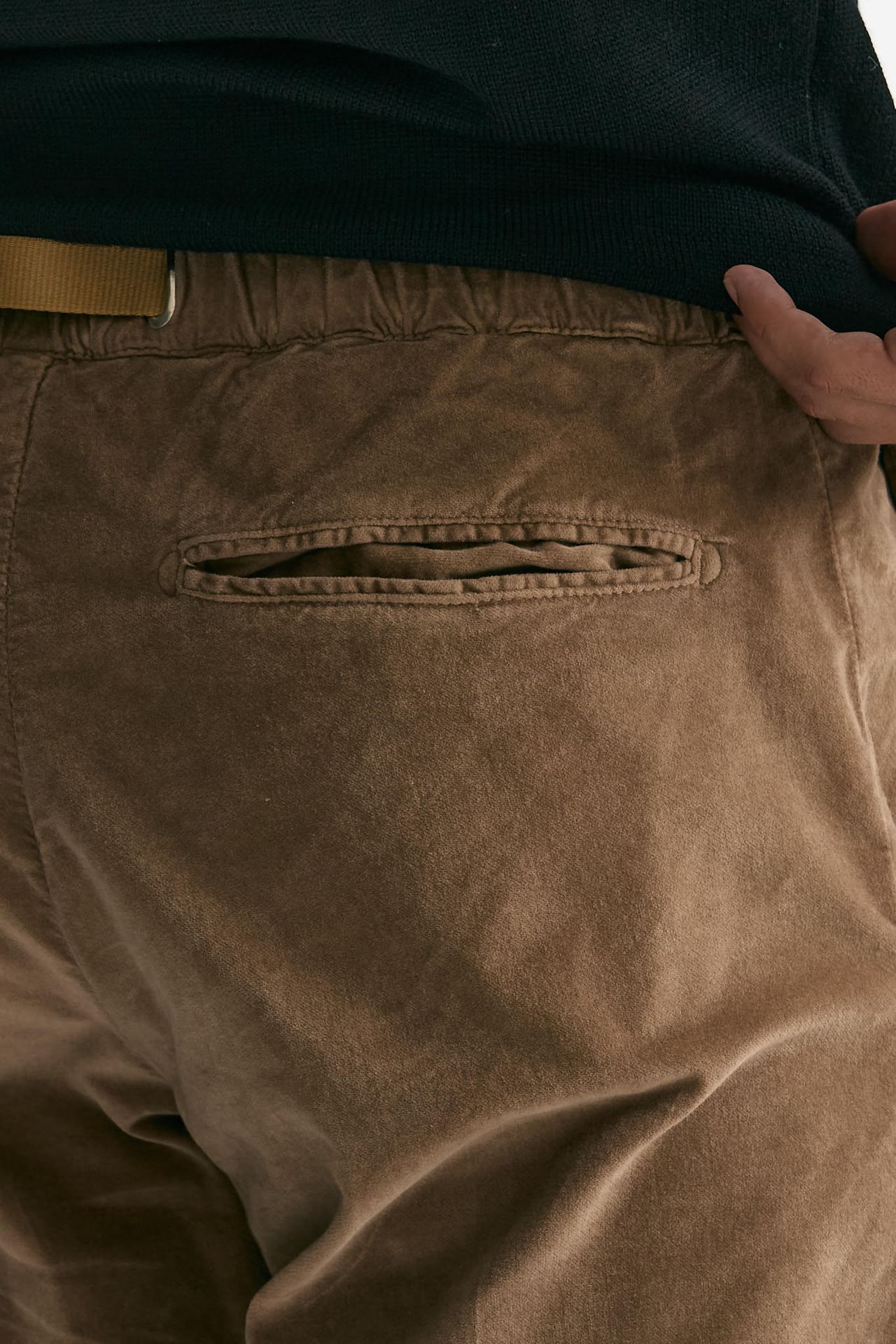 Pantalone in fustagno di cotone cammello men White sand - 7