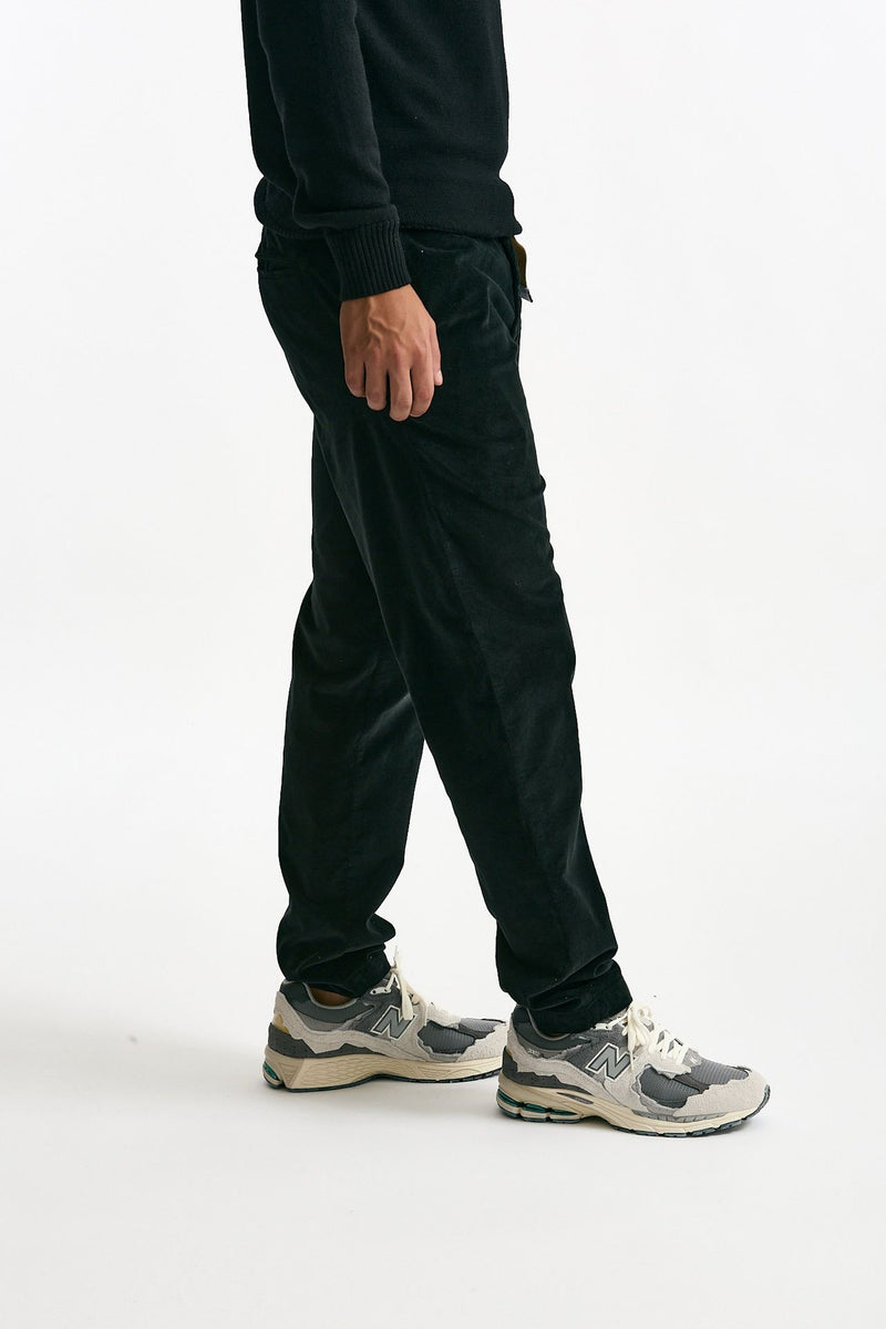 Pantalone in fustagno di cotone nero men White sand - 3