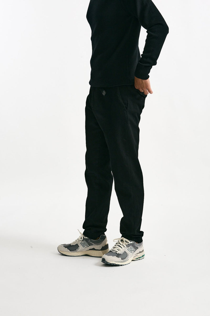 Pantalone in denim di cotone fermo nero men White sand - 4