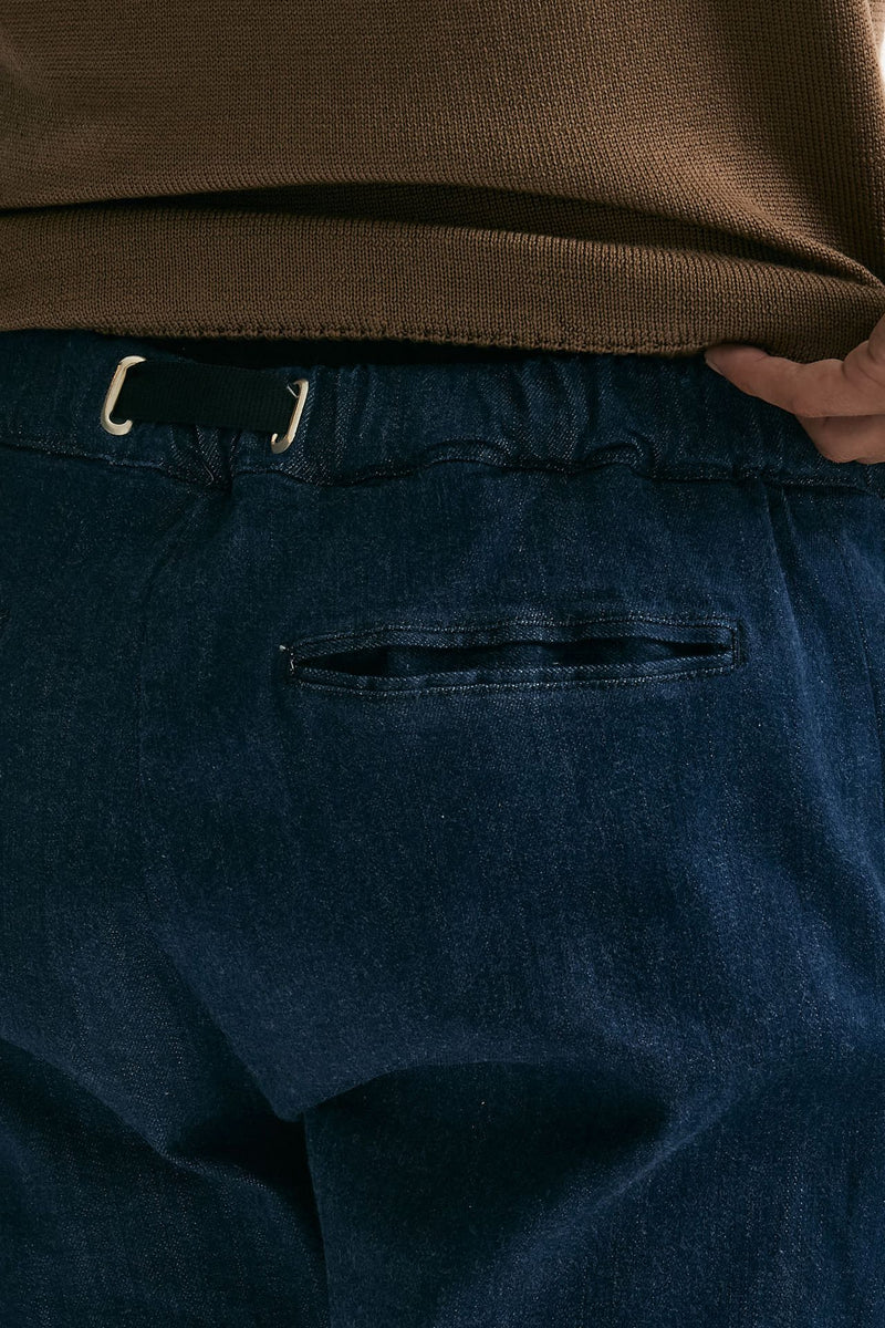 Pantalone in denim di cotone fermo blu men White sand - 7