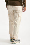 Pantalone in velluto di cotone stretch panna men White sand - 4