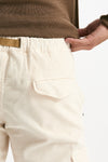 Pantalone in velluto di cotone stretch panna men White sand - 8