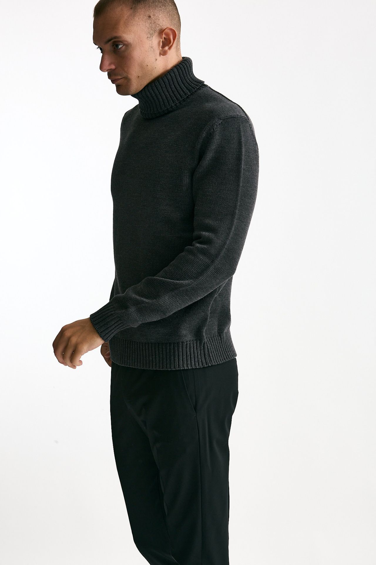 Dolcevita in lana grigio men Zanone - 2