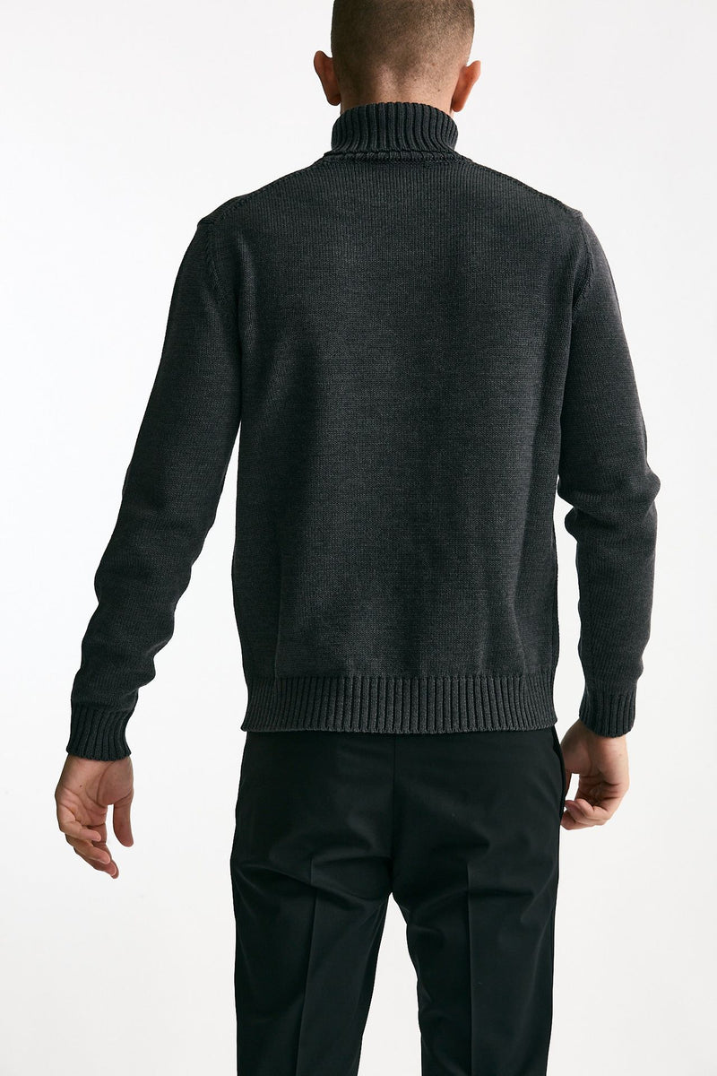 Dolcevita in lana grigio men Zanone - 3