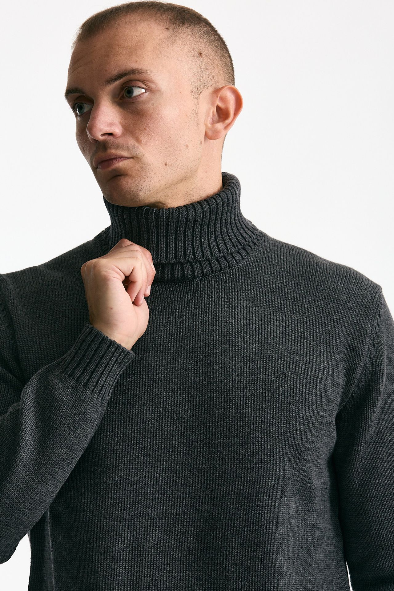 Dolcevita in lana grigio men Zanone - 5