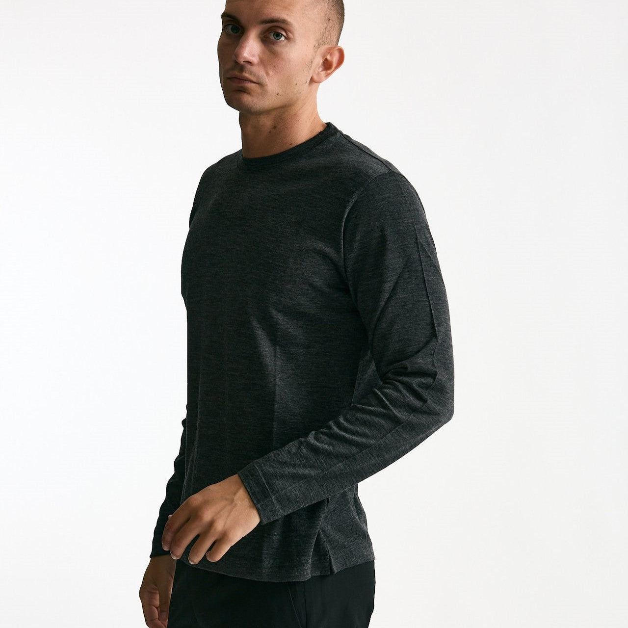 Maglia girocollo in lana grigio men Zanone - 7