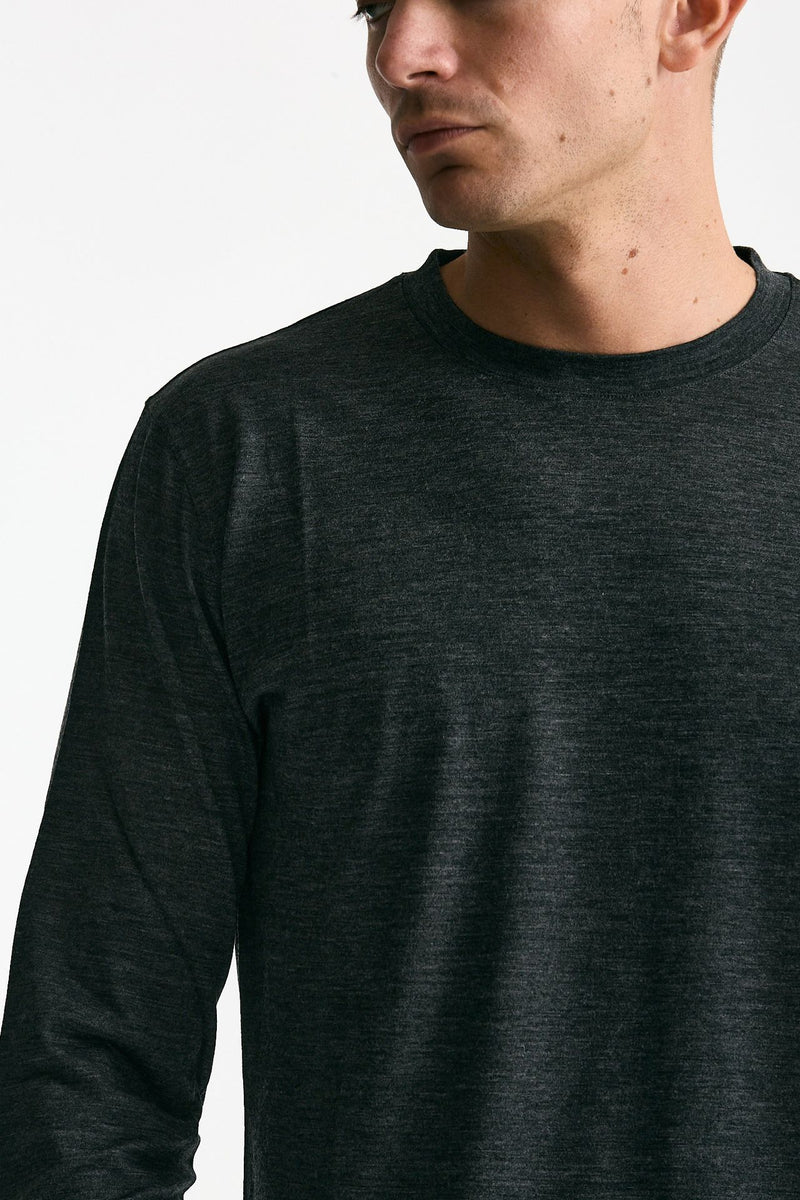 Maglia girocollo in lana grigio men Zanone - 5