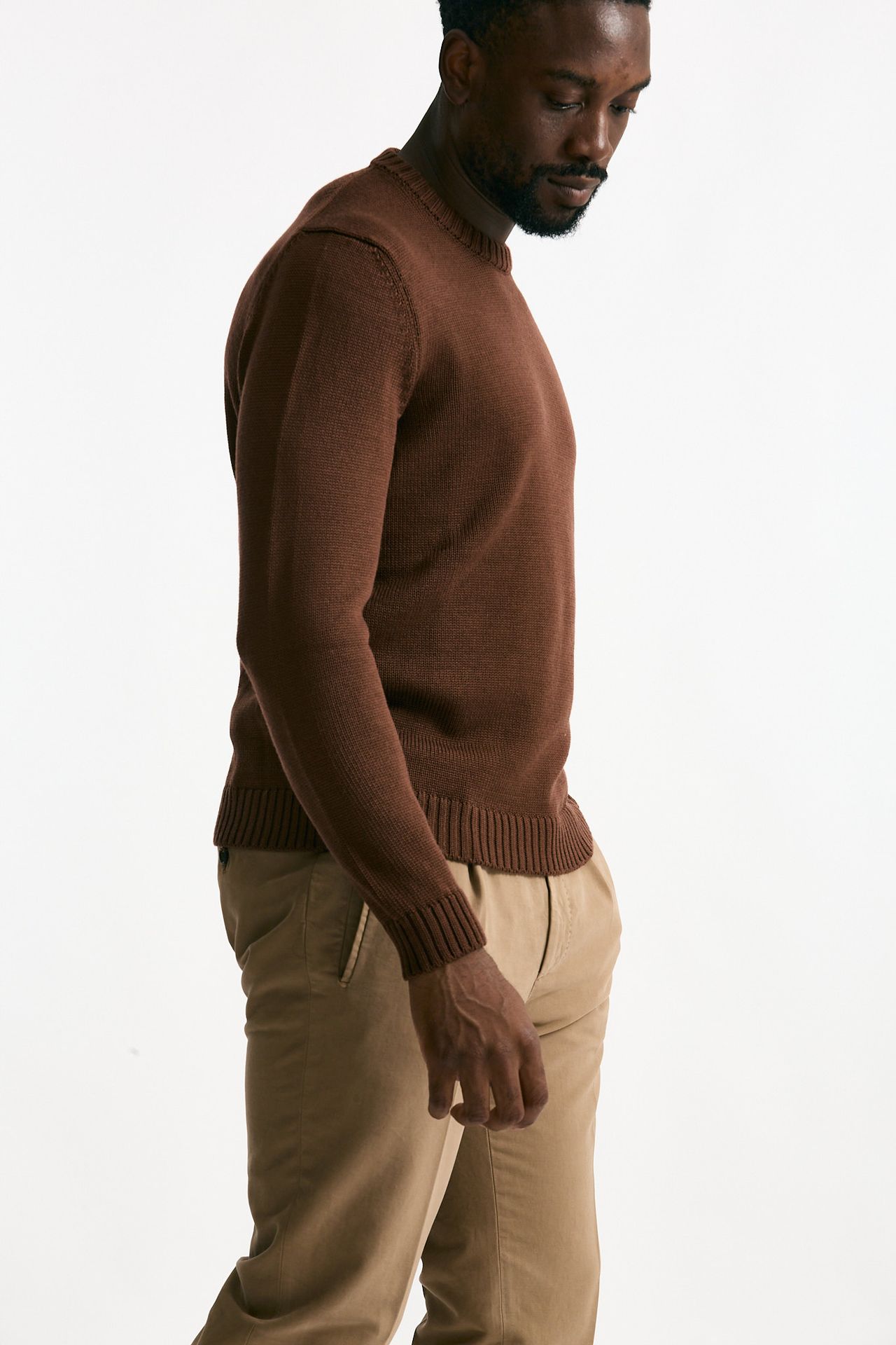 Maglia girocollo in lana bruciato men Zanone - 4