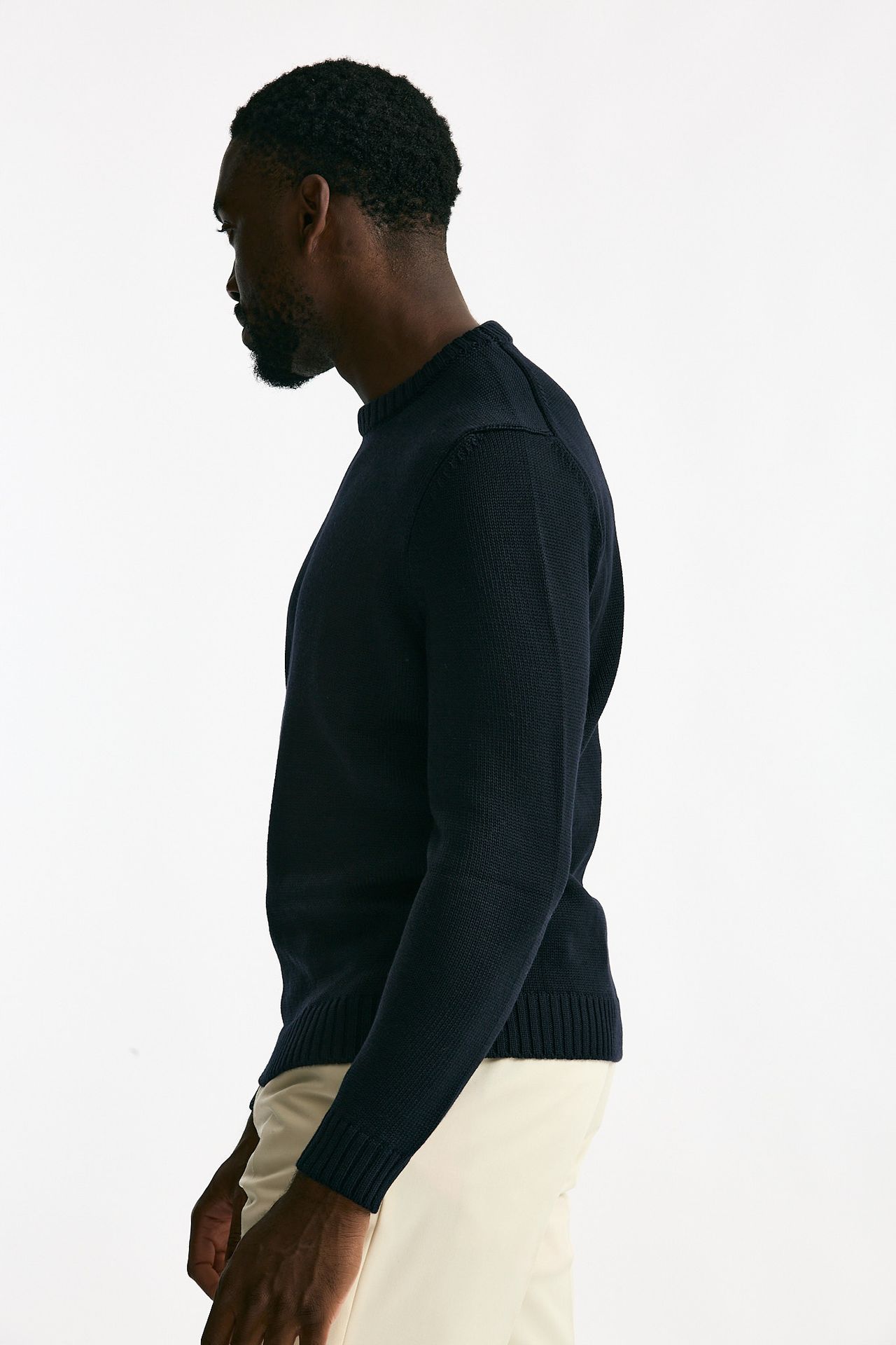 Maglia girocollo in lana blu men Zanone - 2