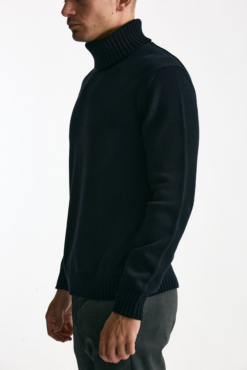 Dolcevita in lana blu men Zanone - 3