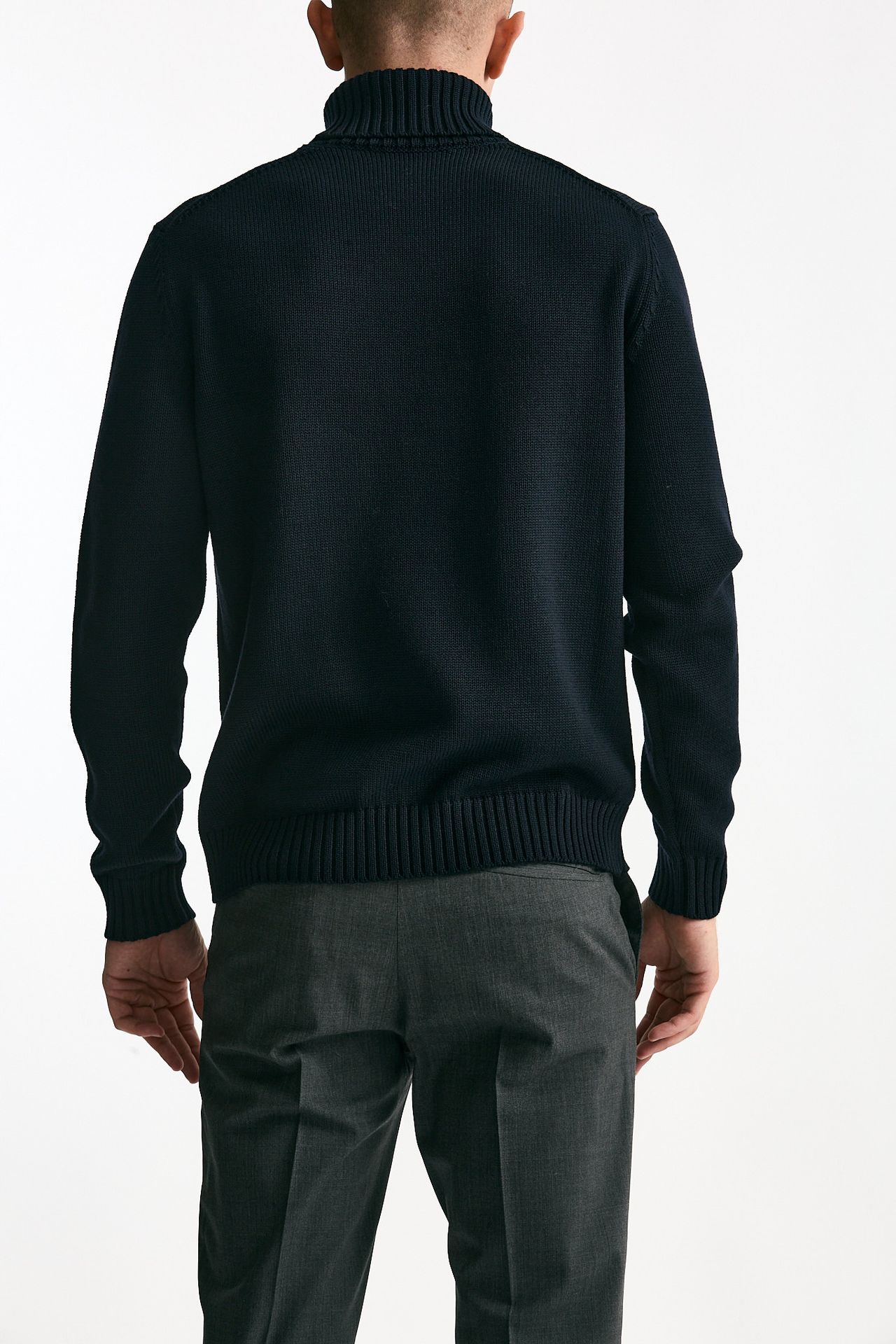 Dolcevita in lana blu men Zanone - 4