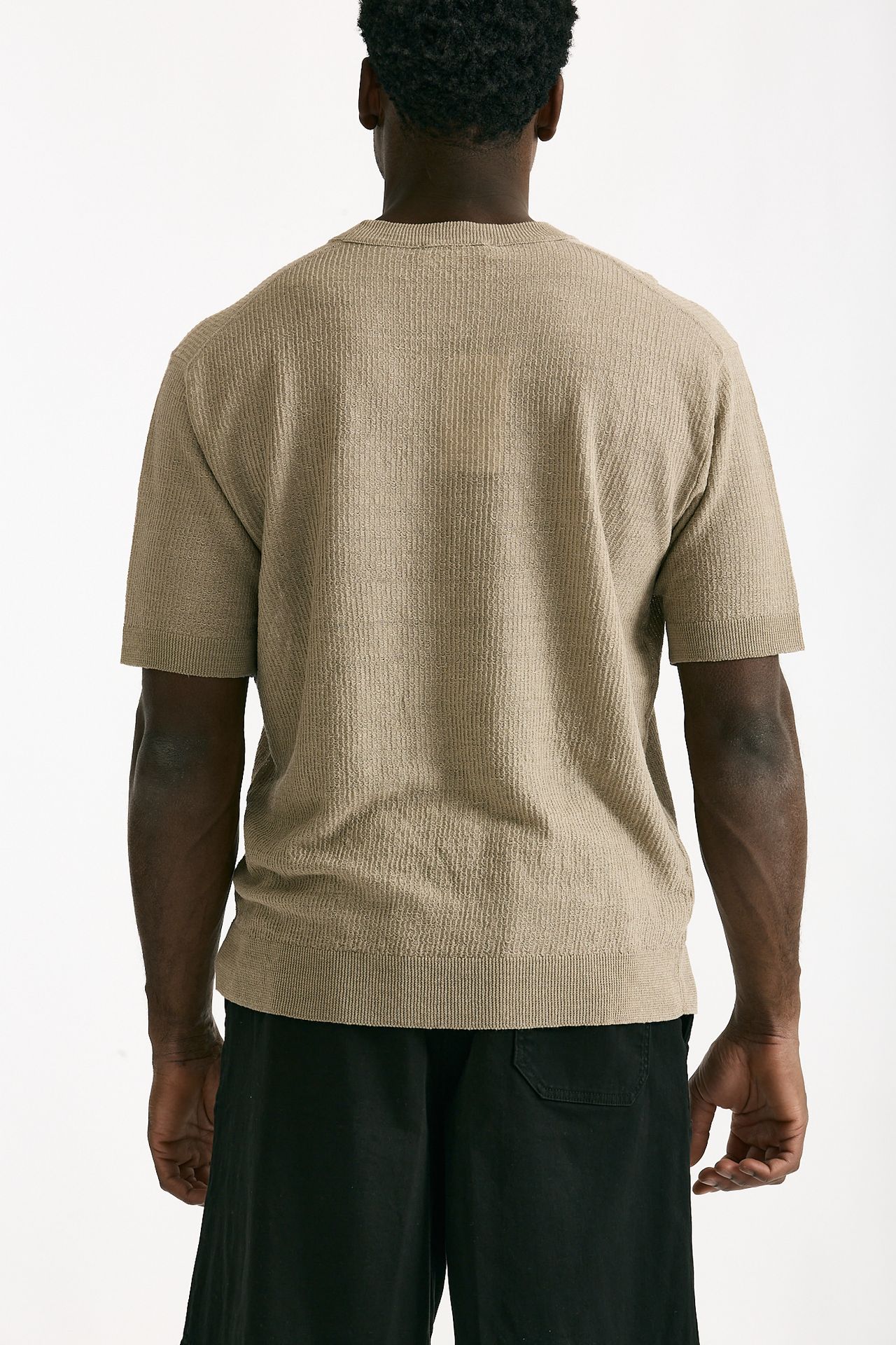 T shirt in lino e poliammide beige men Atomo factory - 4