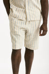 Bermuda in misto cotone panna rigato men Atomo factory - 1