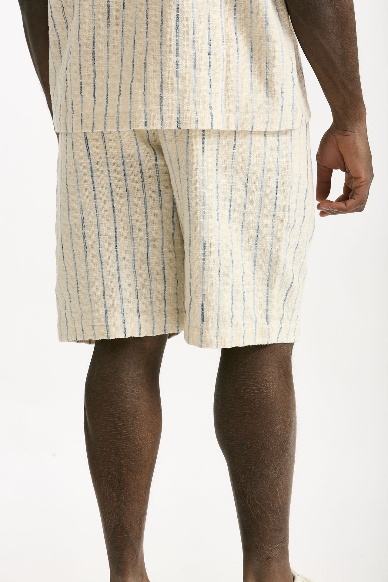 Bermuda in misto cotone panna rigato men Atomo factory - 3