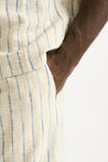 Bermuda in misto cotone panna rigato men Atomo factory - 6