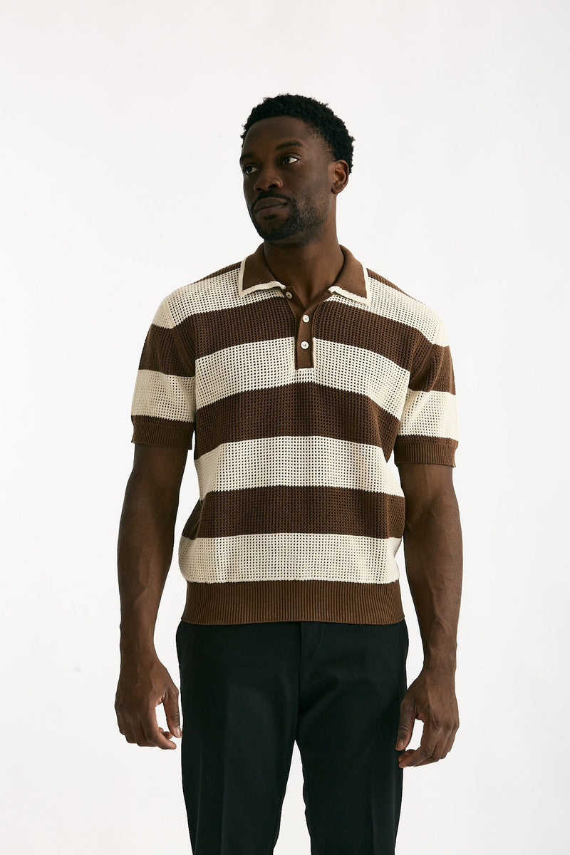 Polo in misto cotone rigato men Atomo factory - 1