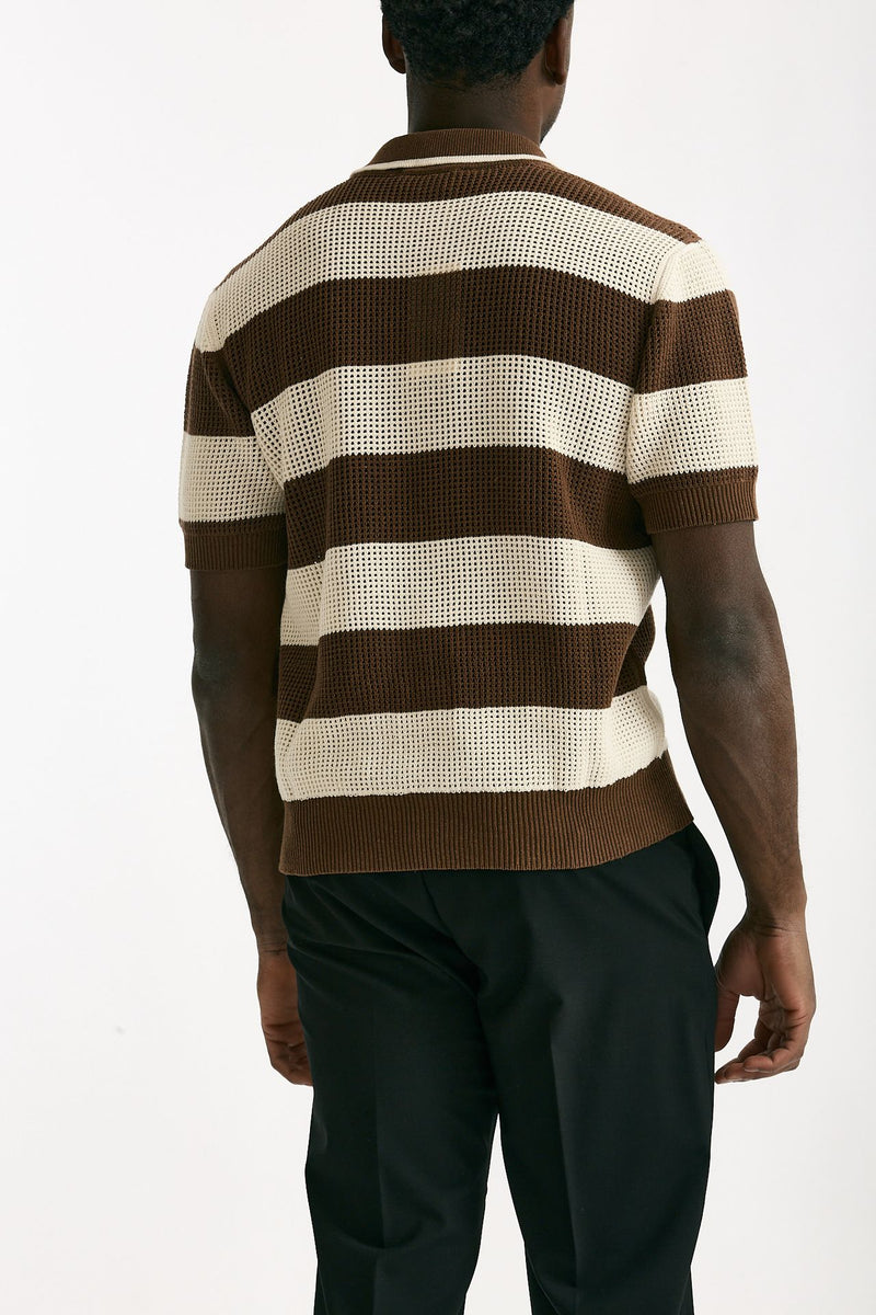 Polo in misto cotone rigato men Atomo factory - 3