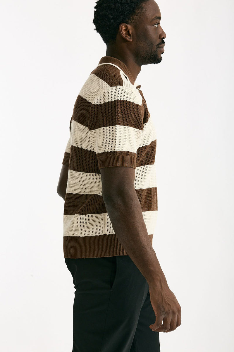Polo in misto cotone rigato men Atomo factory - 4