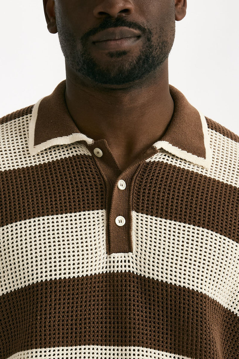 Polo in misto cotone rigato men Atomo factory - 5