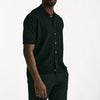 Polo camicia in lino e poliammide nero men Atomo factory - 6