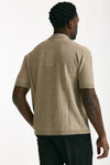 Polo camicia in lino e poliammide beige men Atomo factory - 4