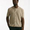 Polo camicia in lino e poliammide beige men Atomo factory - 6