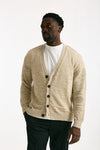 Cardigan in lino e poliestere beige malfile’ men Atomo factory - 1