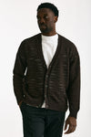 Cardigan in lino e poliestere marrone malfile’ men Atomo factory - 2