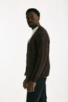 Cardigan in lino e poliestere marrone malfile’ men Atomo factory - 1