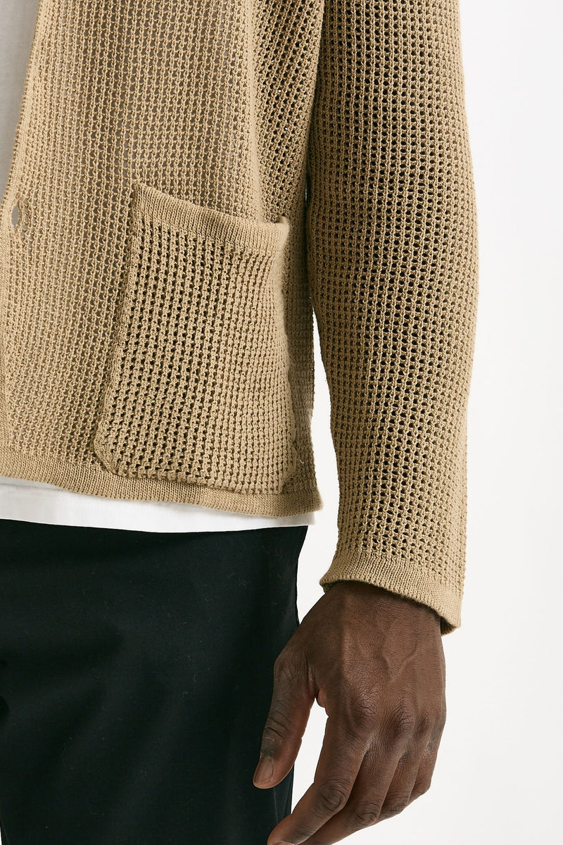 Cardigan in cotone e poliestere beige men Atomo factory - 5