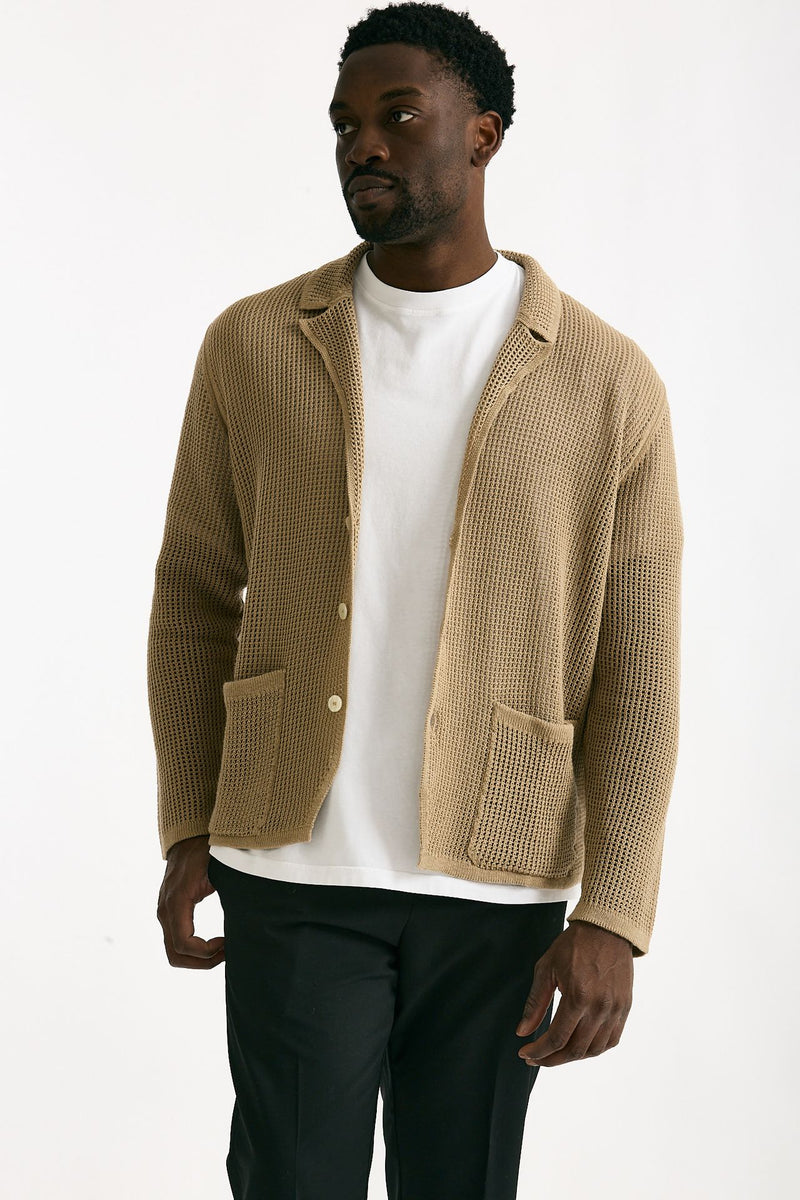 Cardigan in cotone e poliestere beige men Atomo factory - 1