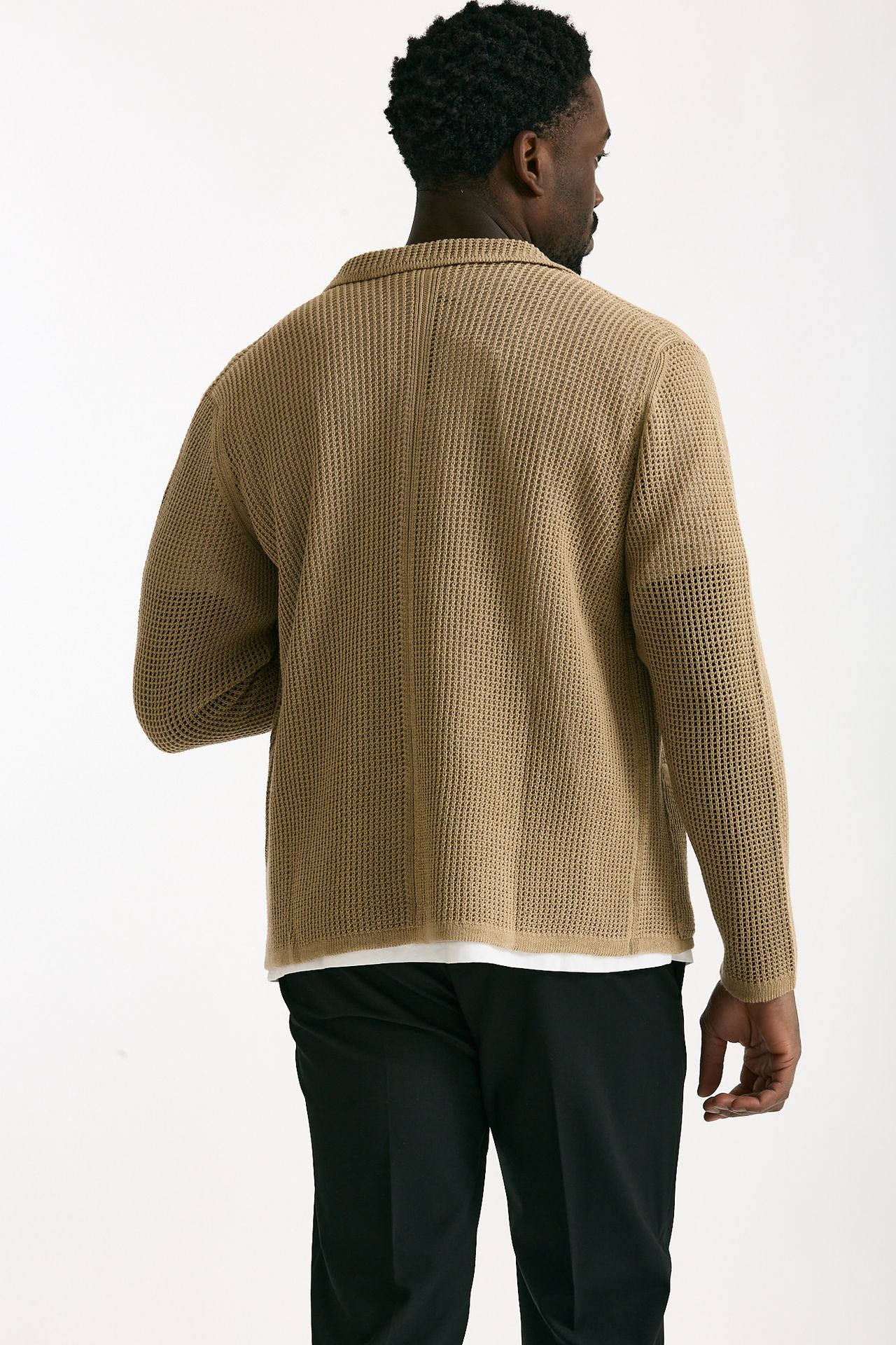 Cardigan in cotone e poliestere beige men Atomo factory - 4
