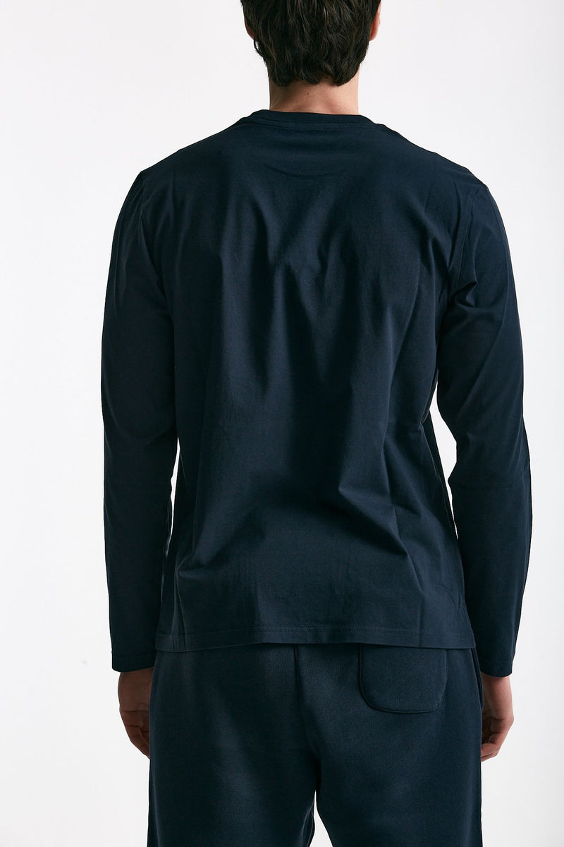 T-shirt girocollo in cotone blu men Autry - 4