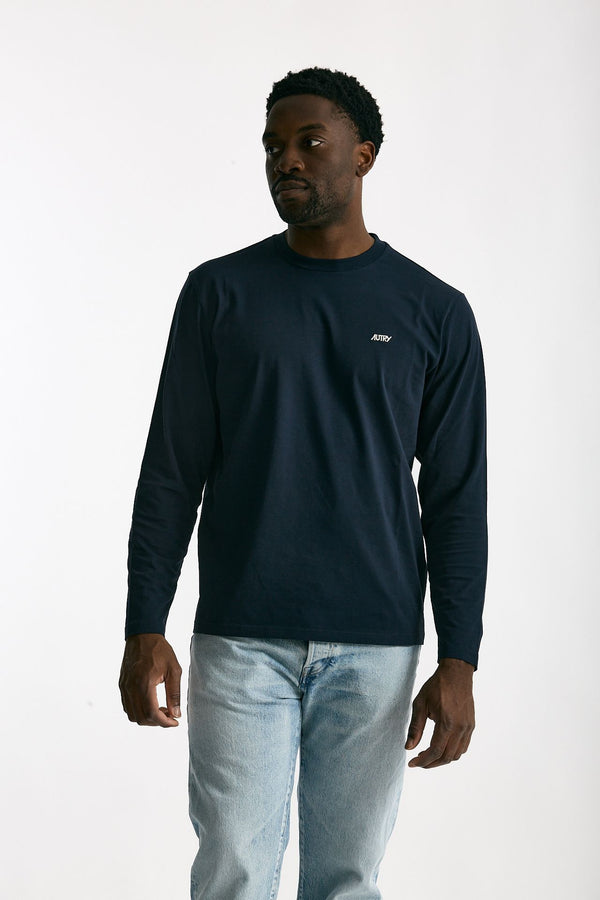 T-shirt in cotone blu men Autry