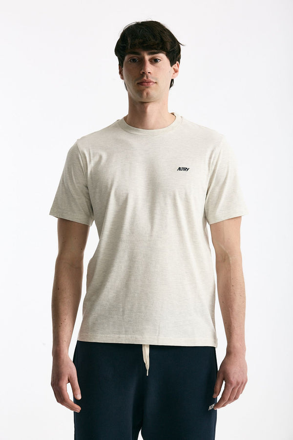 T-shirt girocollo in cotone grigio men Autry