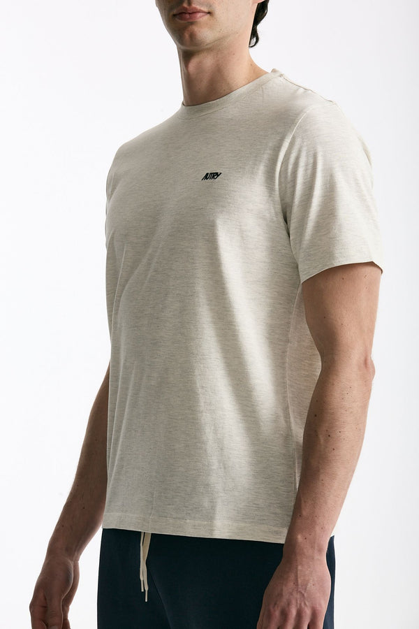 T-shirt girocollo in cotone grigio men Autry