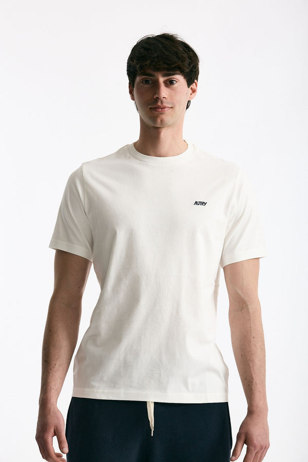 T-shirt girocollo in cotone bianco men Autry