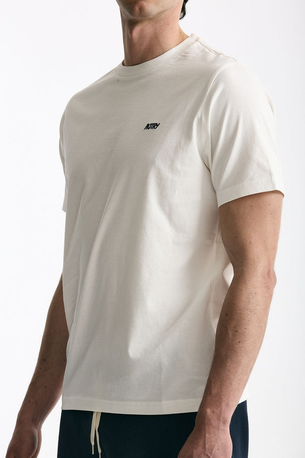 T-shirt girocollo in cotone bianco men Autry