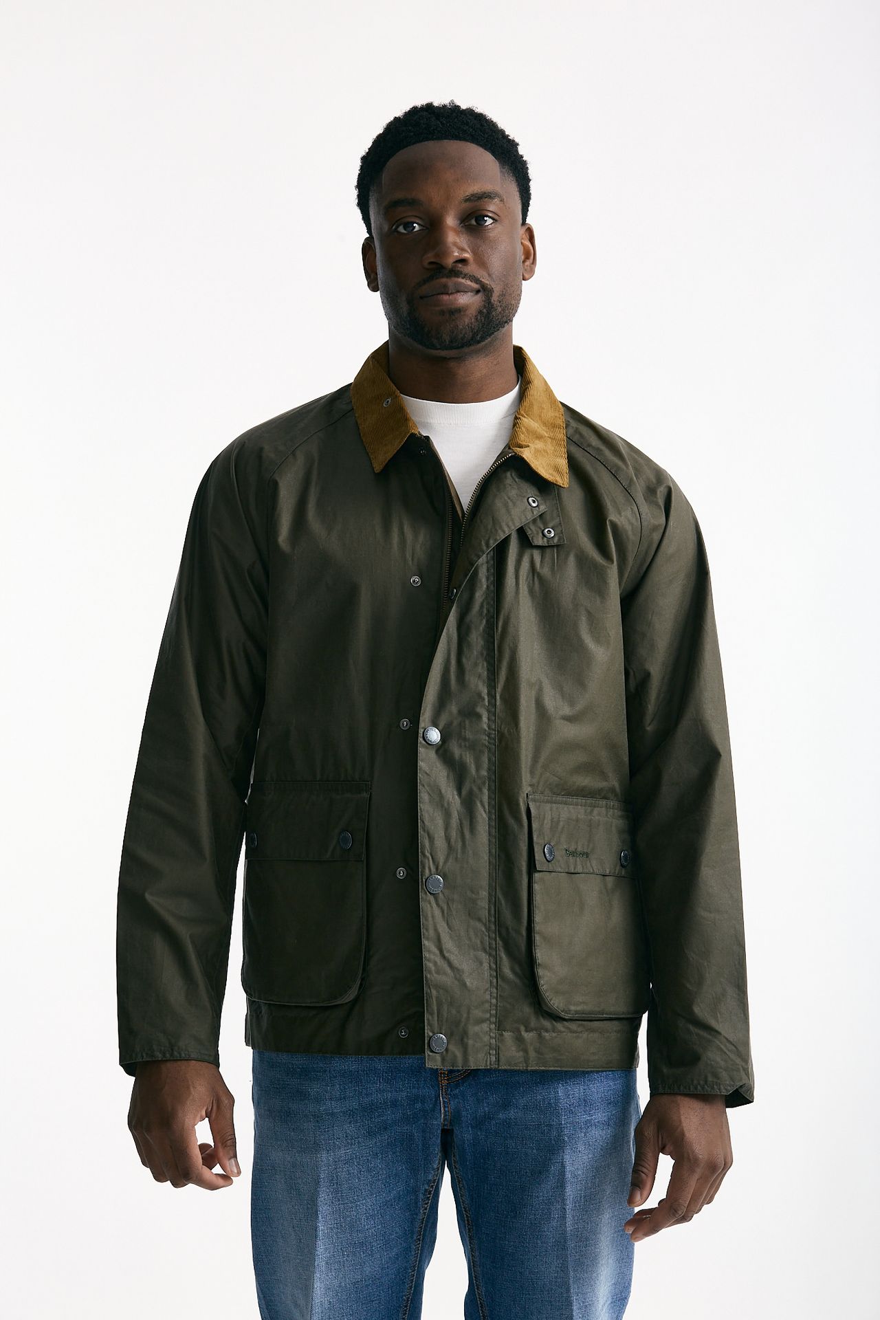 Giacca MODERN BEDALE WAX in cotone cerato verde men Barbour - 2