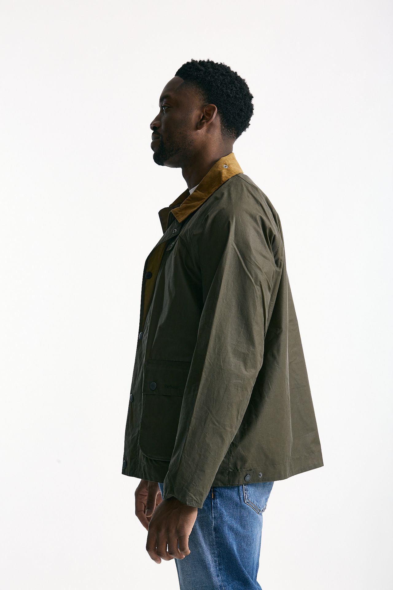 Giacca MODERN BEDALE WAX in cotone cerato verde men Barbour - 3