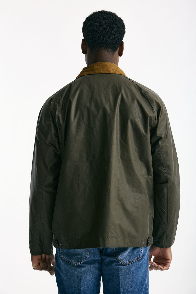 Giacca MODERN BEDALE WAX in cotone cerato verde men Barbour - 4