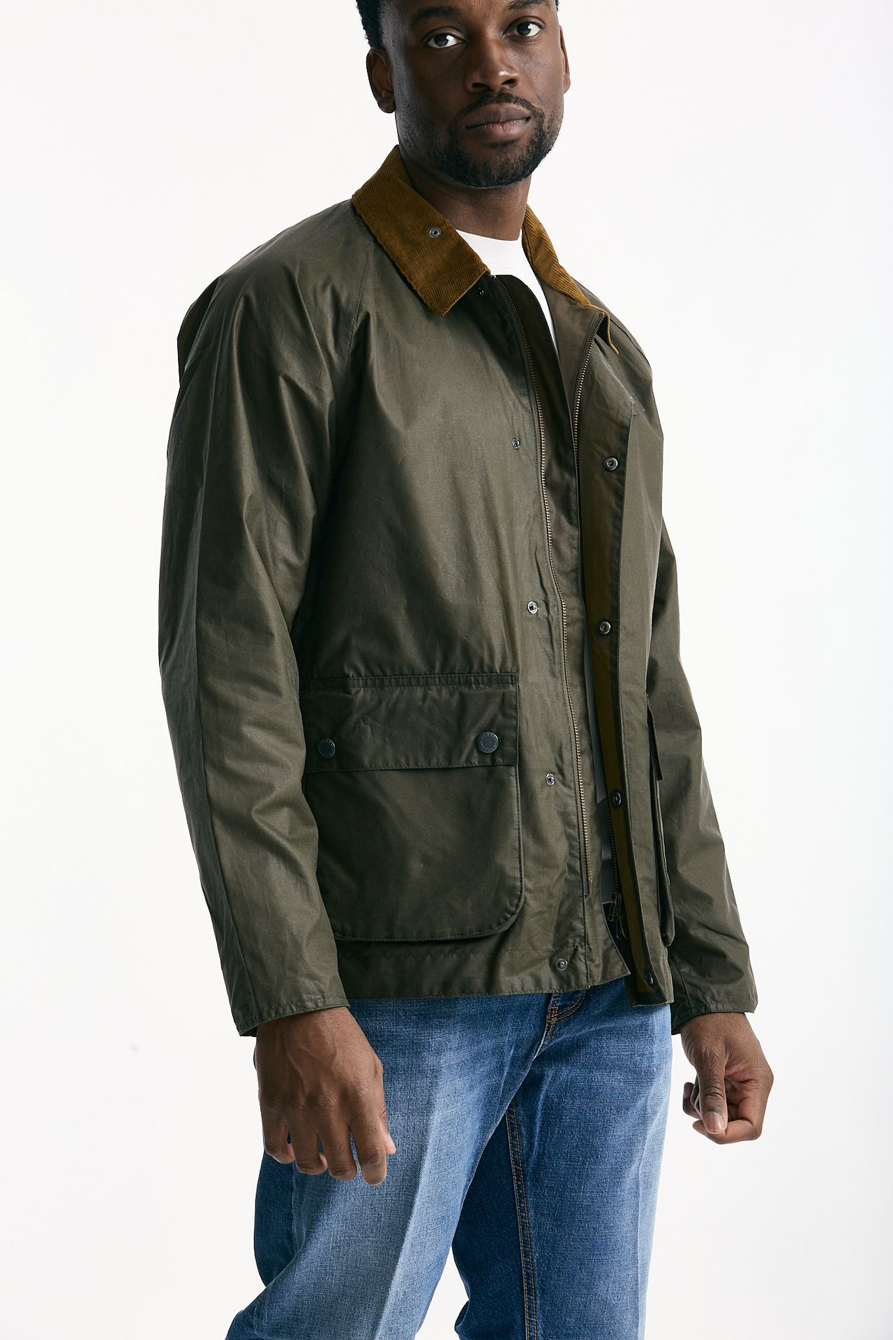 Giacca MODERN BEDALE WAX in cotone cerato verde men Barbour - 1