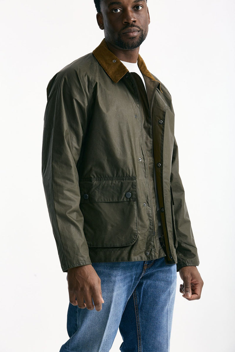 Giacca MODERN BEDALE WAX in cotone cerato verde men Barbour - 1