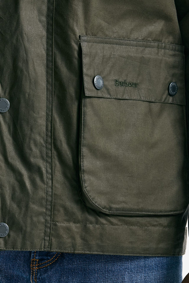 Giacca MODERN BEDALE WAX in cotone cerato verde men Barbour - 7